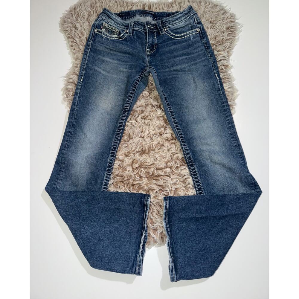 Vigoss women’s heritage fit boot cut blue jeans - Picture 15 of 16